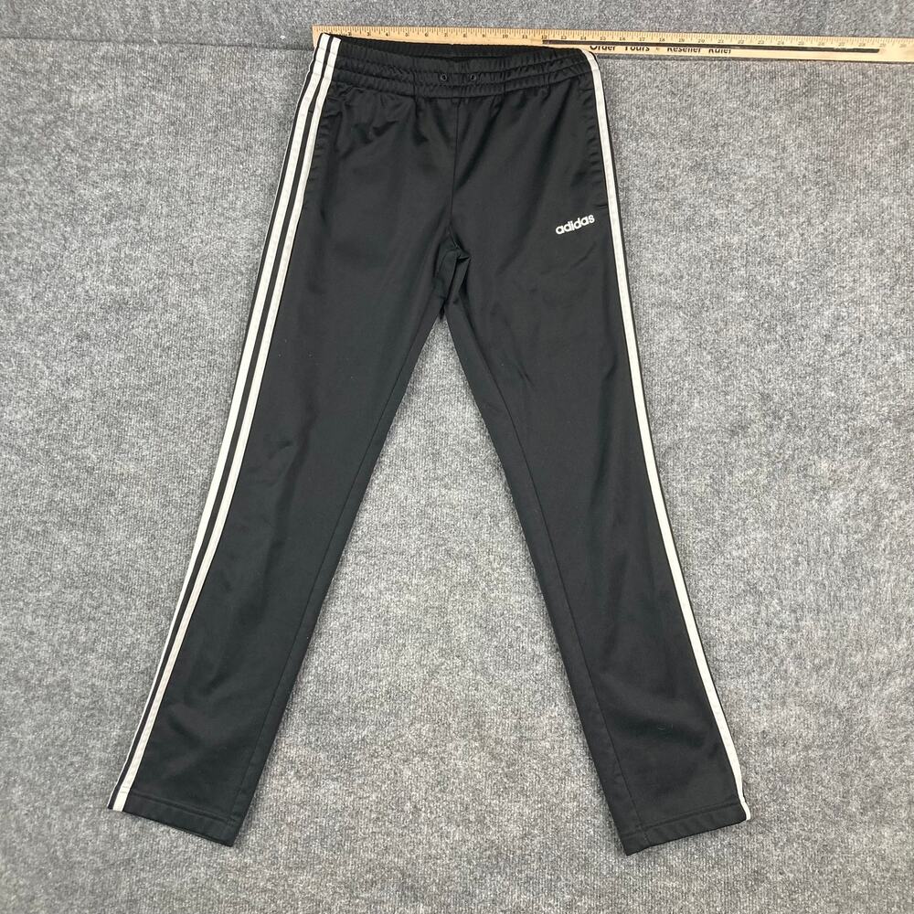 Adidas Track Pants Womens Size S Black 3-Stripes Slim Fit Athletic Jogger Style
